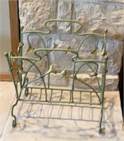 Rod Iron Metal Magazine Rack