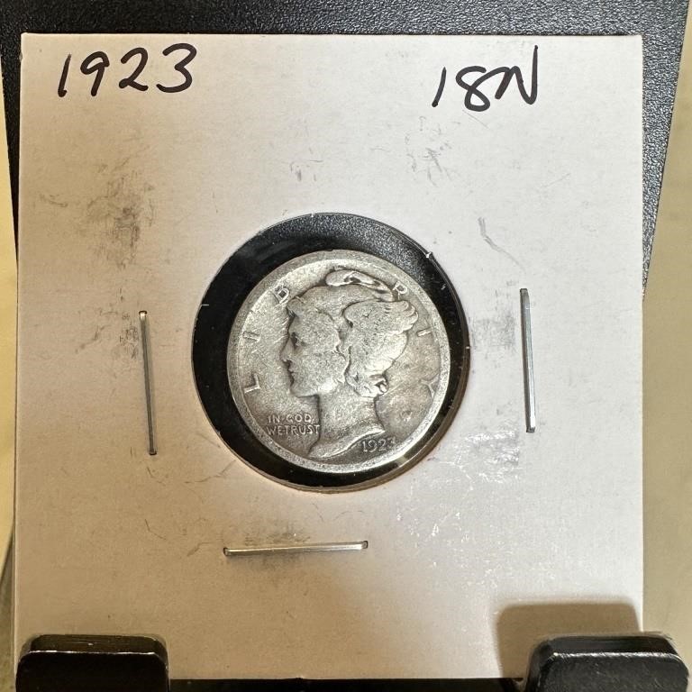 1923 MERCURY SILVER DIME