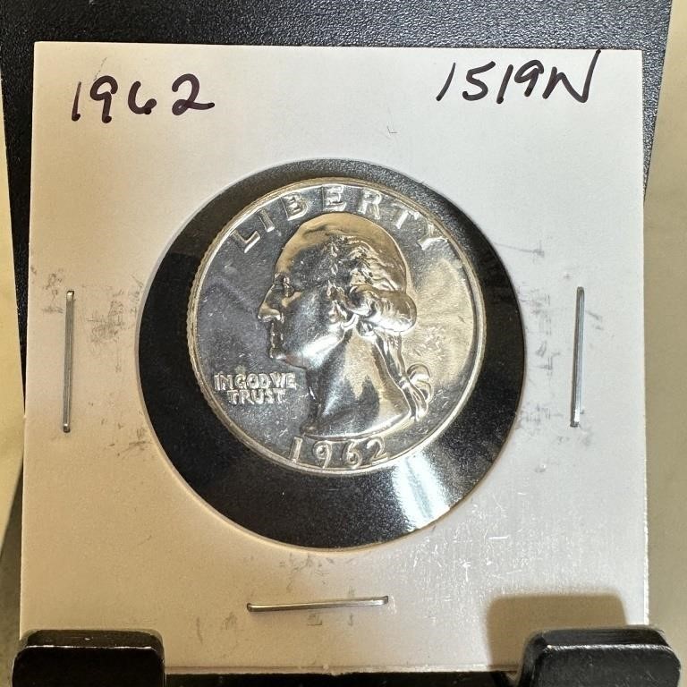 1962 PROOF SILVER WASHINGTON QUARTER