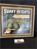 Framed Sunkist advertisement