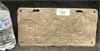 1930 NEW MEXICO LICENSE PLATE