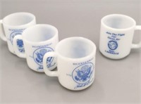 Vintage Glasbake Milkglass Bicentennial Mugs