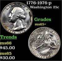 1776-1976-p Washington Quarter 25c Grades GEM+ Unc