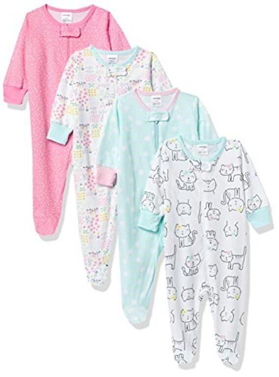 Size 0-3 Months Onesies Brand Baby Girls 4-Pack