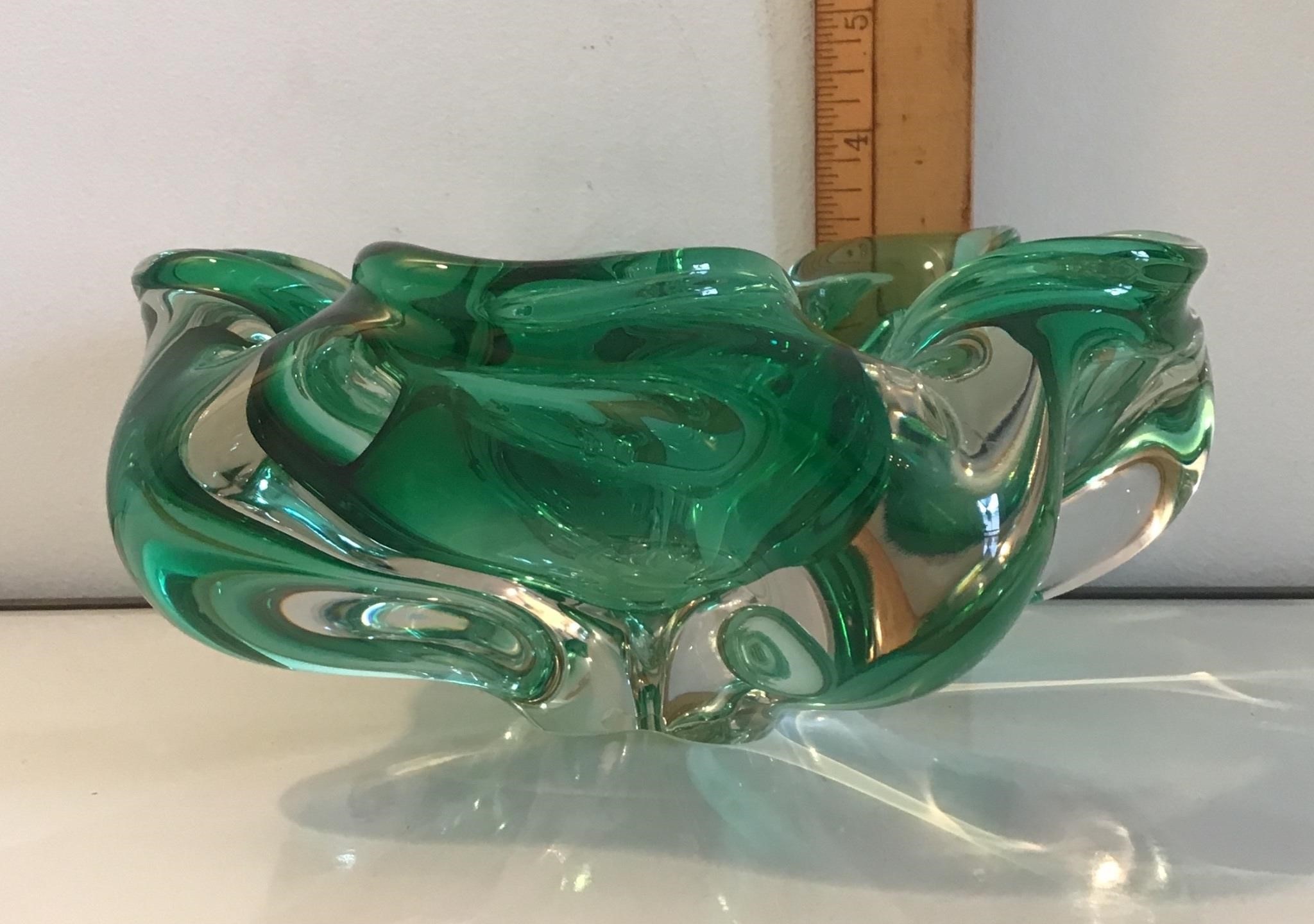 MURANO GREEN GLASS BOWL