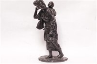 Japanese 19th Century Bronze of Mother and Child