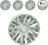 USED - Set of 4 Wheel Cover   Silver Snap-On Unive