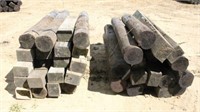 (2) Bundles of Round Wood Posts