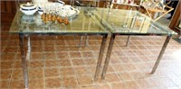 Glass & Chrome Finish Dining Table