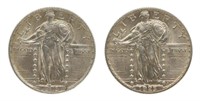 1923 US STANDING LIBERTY 25C SILVER COINS