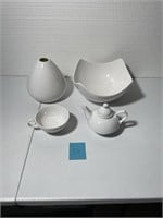 White Ceramic Dishware Lot