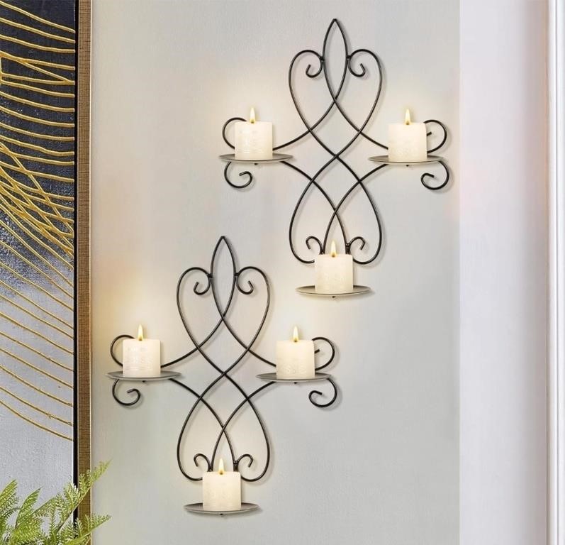 Wall Candle Sconce Holder Set of 2