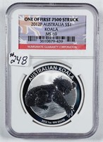 2012-P  Australia  $1 Koala   NGC MS-69