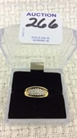 Ladies 10 K Yellow Gold 19 Diamond Ring.