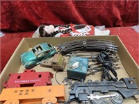 Doll, train related, misc. toys lot.