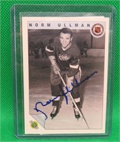 Norm Ullman SIGNED Hockey Card With COA 1992 Ultim