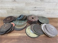 flat of cut off and sanding disks various sizes