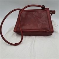 70's Francis Patiky Stein Deep Red Crossover Purse