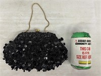 Small black sequin clutch unknown brand