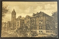 Antique Stamped Springfield 1912 RPPC Postcard