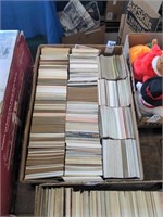 Box full of sports cards