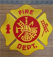 Fire department iron on patch