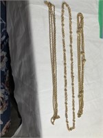 Chain necklaces gold colored