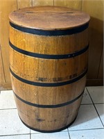Antique Oak Cracker Whiskey Barrel