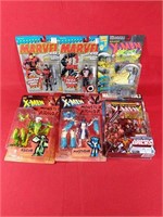 Six Marvel Action Figures