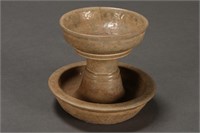 Chinese Yueyao Stoneware Lamp, Jin Dynasty,
