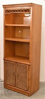 Boho Wicker & Wood USA Made Lighted Cabinet