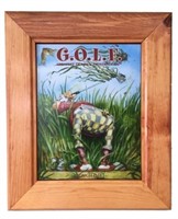 Framed "Rough Day" Golf Print