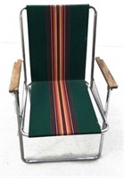 Vintage Green Foldable Lawn Chair