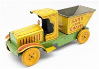 Nonpareil Tin Litho Sand and Gravel Dump Truck