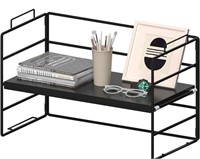 Sleek Metal Desk Shelf Organizer –