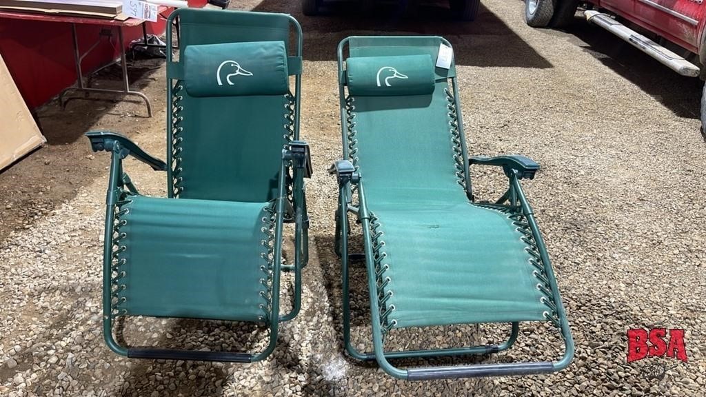 2 Green Ducks Unlimited Lounge Chairs