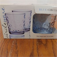 Blue Circle Glasses