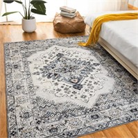 Living Room Area Rug 8x10 - Boho Grey