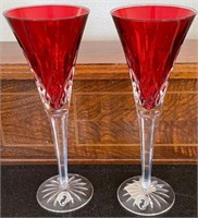 F - PAIR OF WATERFORD CRYSTAL FLUTES (B34)