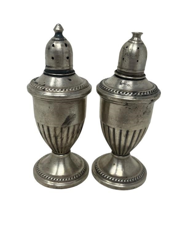 Sterling silver salt and pepper shakers