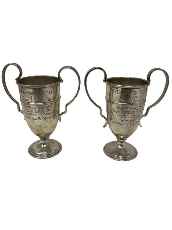 1930’s Sterling silver trophy cups monogrammed