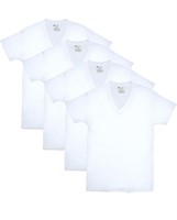 4 piece size 3-large Hanes Men V-Neck T-Shirt