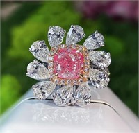 2ct Natural Pink Diamond 18Kt Gold Ring