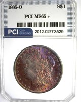1885-O Morgan PCI MS65+ Impressive Color