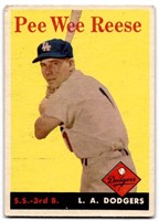1958 Topps #375 Pee Wee Reese Low End Condition. S