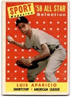 1958 Topps #483 Luis Aparicio All Star Sport Magaz