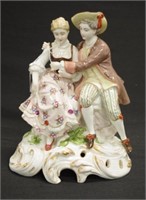Vintage Frankenthal Germany ceramic Seated Couple