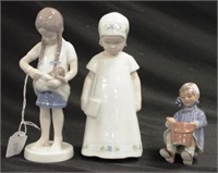Three Danish ceramic figures