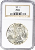 1923 Peace Silver Dollar NGC MS-63