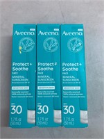 (Set of 3) Aveeno Protect + Soothe Face Mineral Su